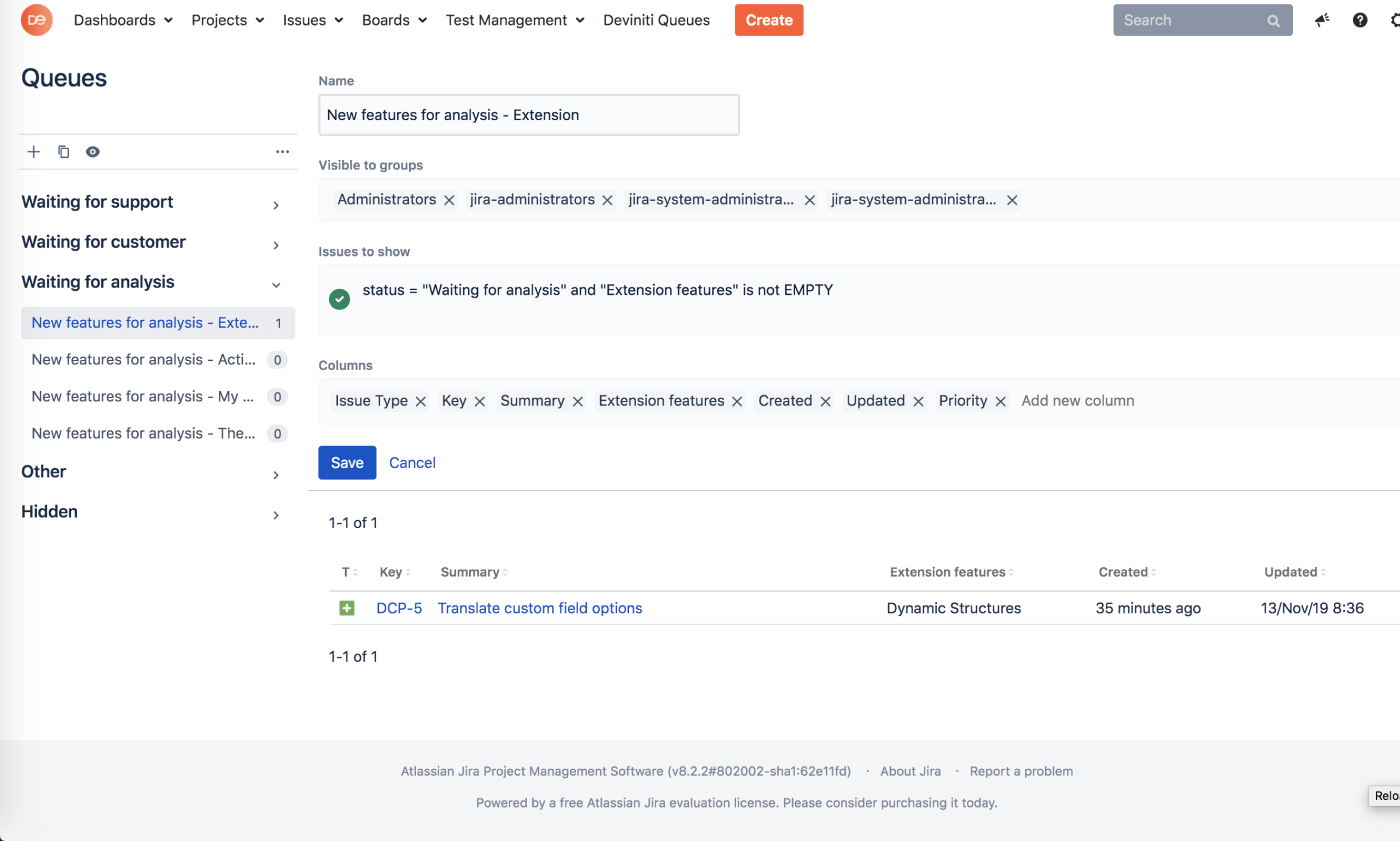 Product Manager’s queue in extended Jira